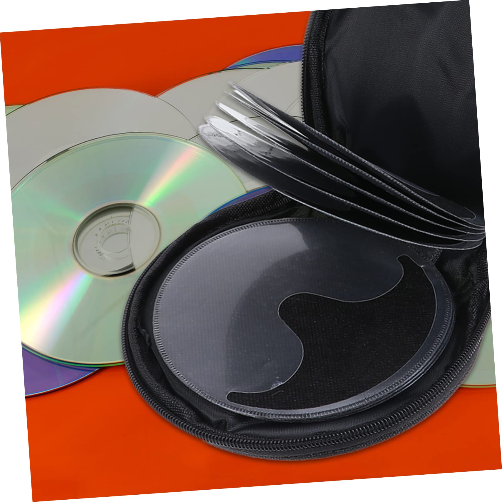 Amazon.co.jp: VICASKY 1個 ラウンド CD バッグ ジップ ロック